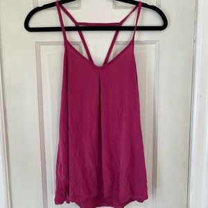 Crossed Back, Pink Tank Top